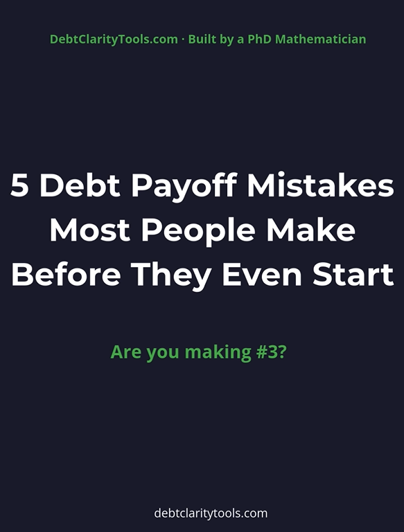 5 Debt Payoff Mistakes to Avoid guide cover
